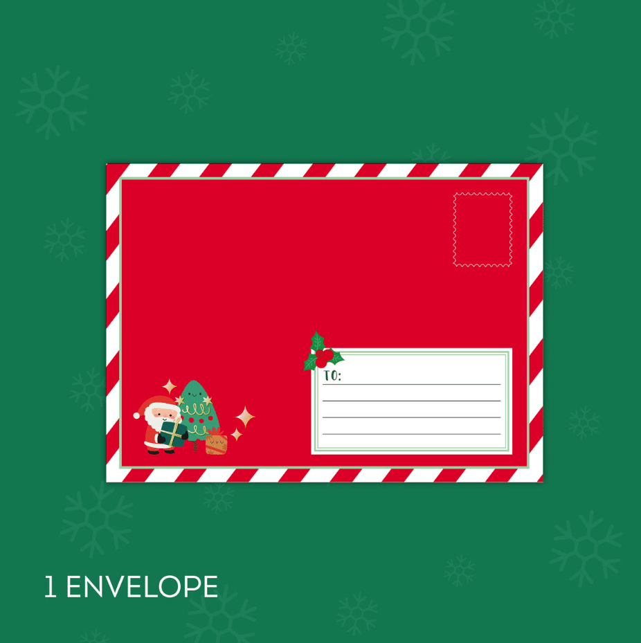 Legami Santa Claus Letter Kit Yeniyıl Mektup Seti 