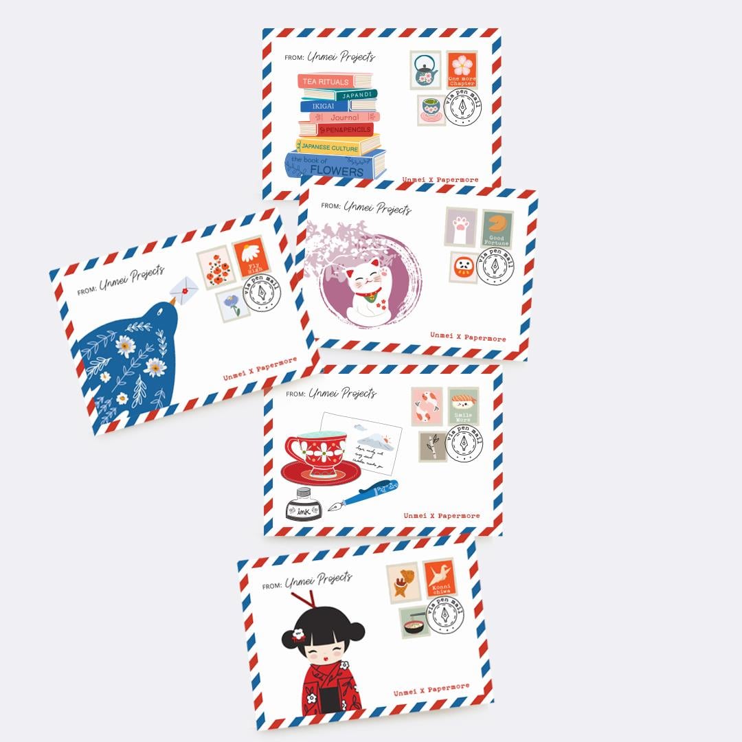 Unmei x Papermore Kartpostal Seti