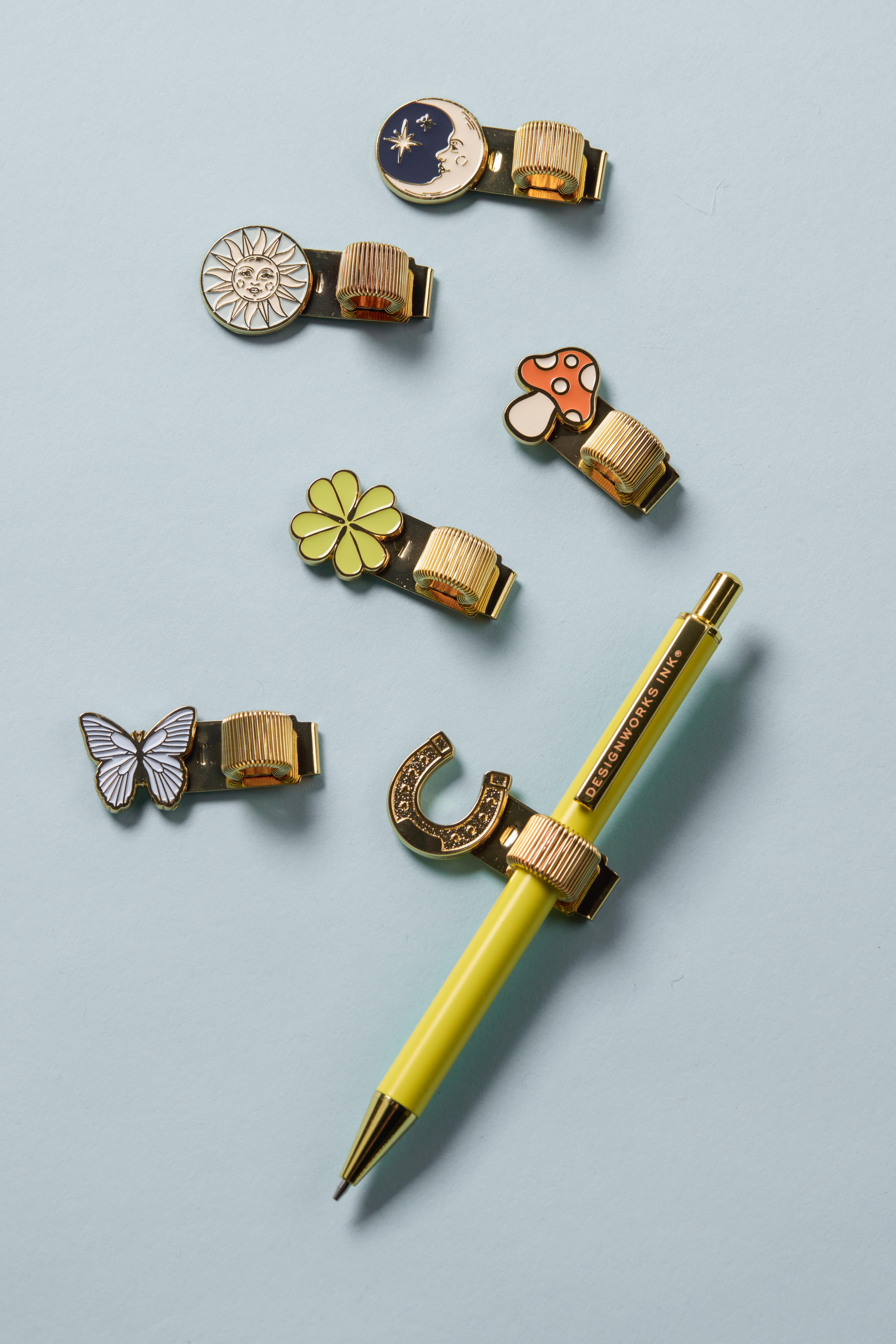 DesignWorks Ink Kalem Klipsi - Butterfly & Mushroom İkili Set