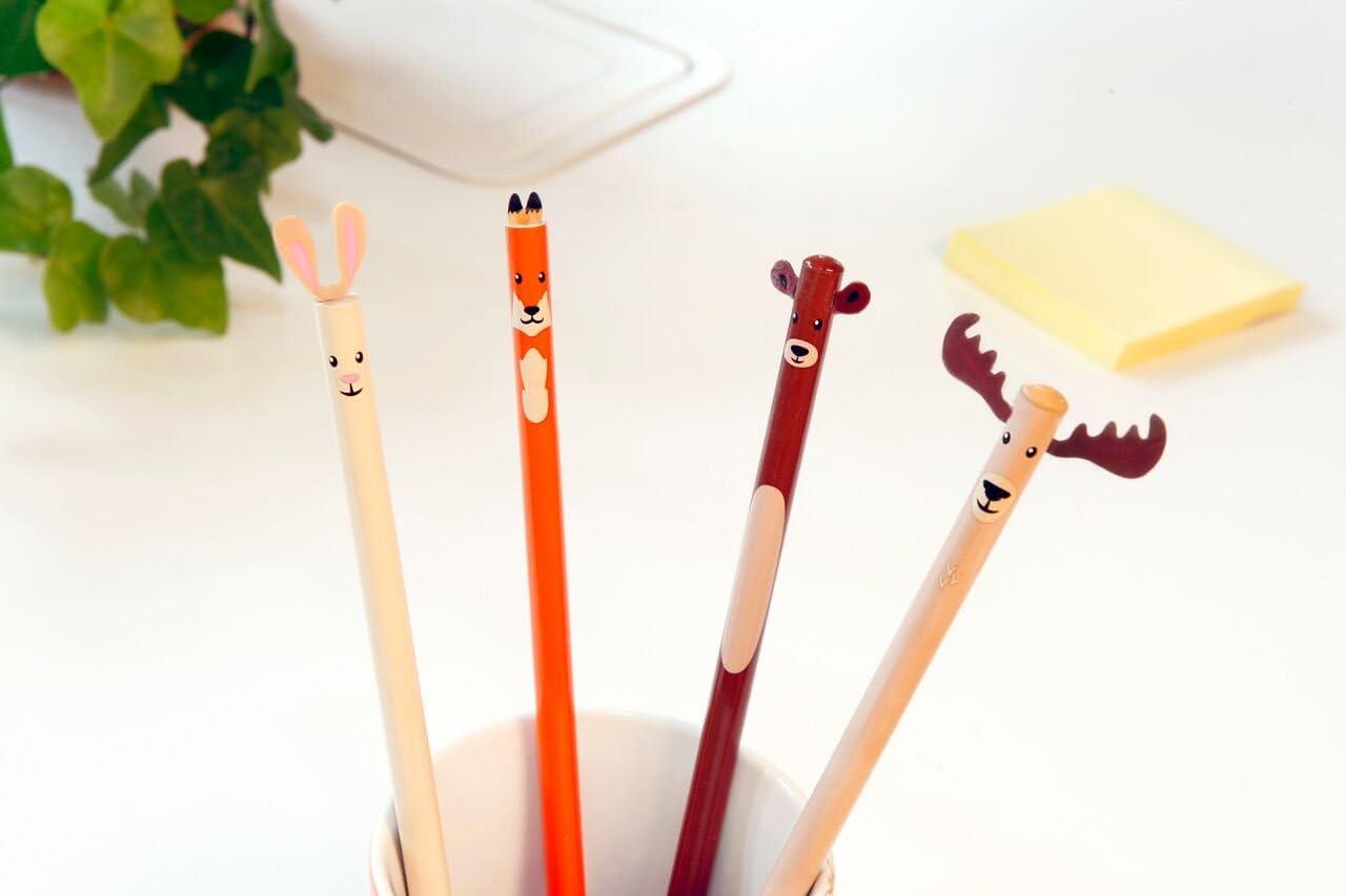 Kikkerland Wooden Ahşap Orman Kalem Seti
