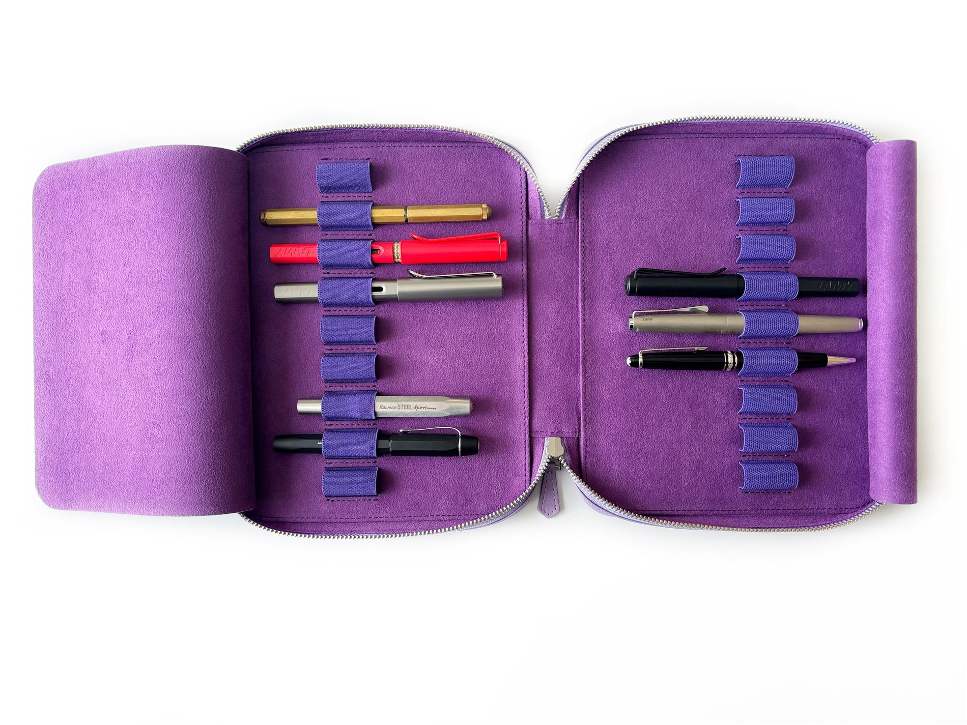 Eng Leather Light Lavender Violet 18'li Deri Kalem Kılıfı