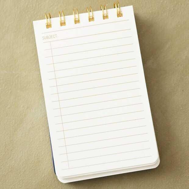 DesignWorks Ink Twin Wire Bookcloth Notepad - Live By The Sun Not Defteri 