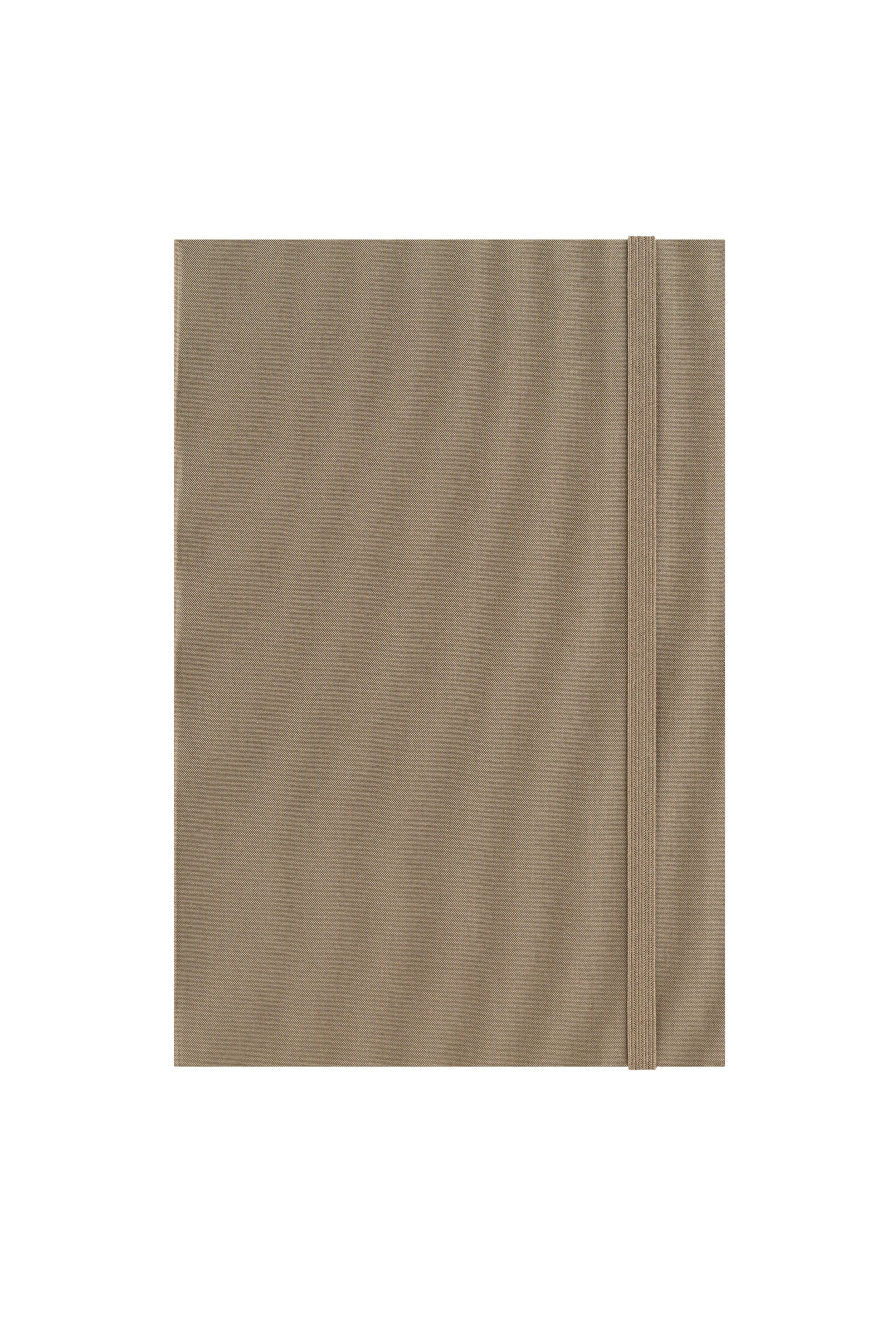 Laton Kokea A5 Keten Kumaş Sert Kapaklı Defter Light Brown