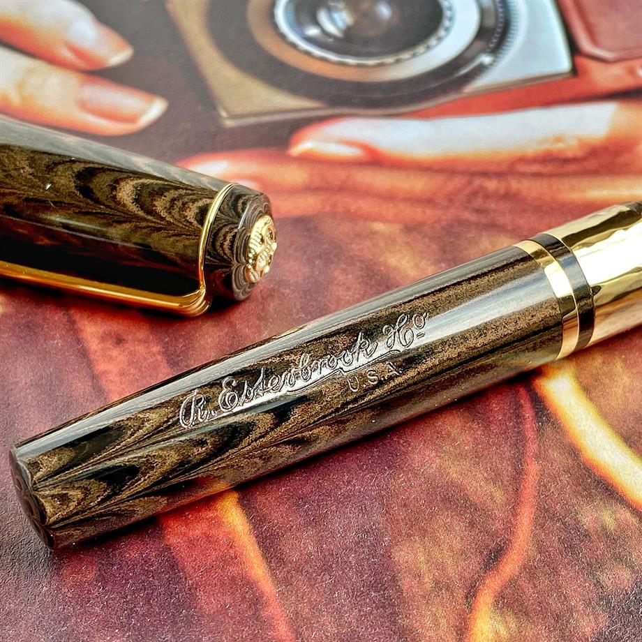 Esterbrook Model J Dolma Kalem Antique Rose Ebonite Medium