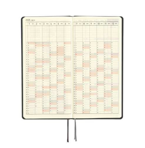 Hobonichi Techo Weeks 2025 Paper Series: Black Gingham