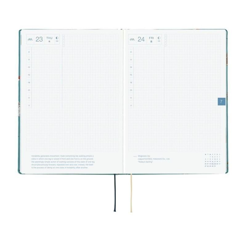 Hobonichi  Ajanda Techo HON - A5 English - Bow & Tie: In the Forest - 2026 Jan Start
