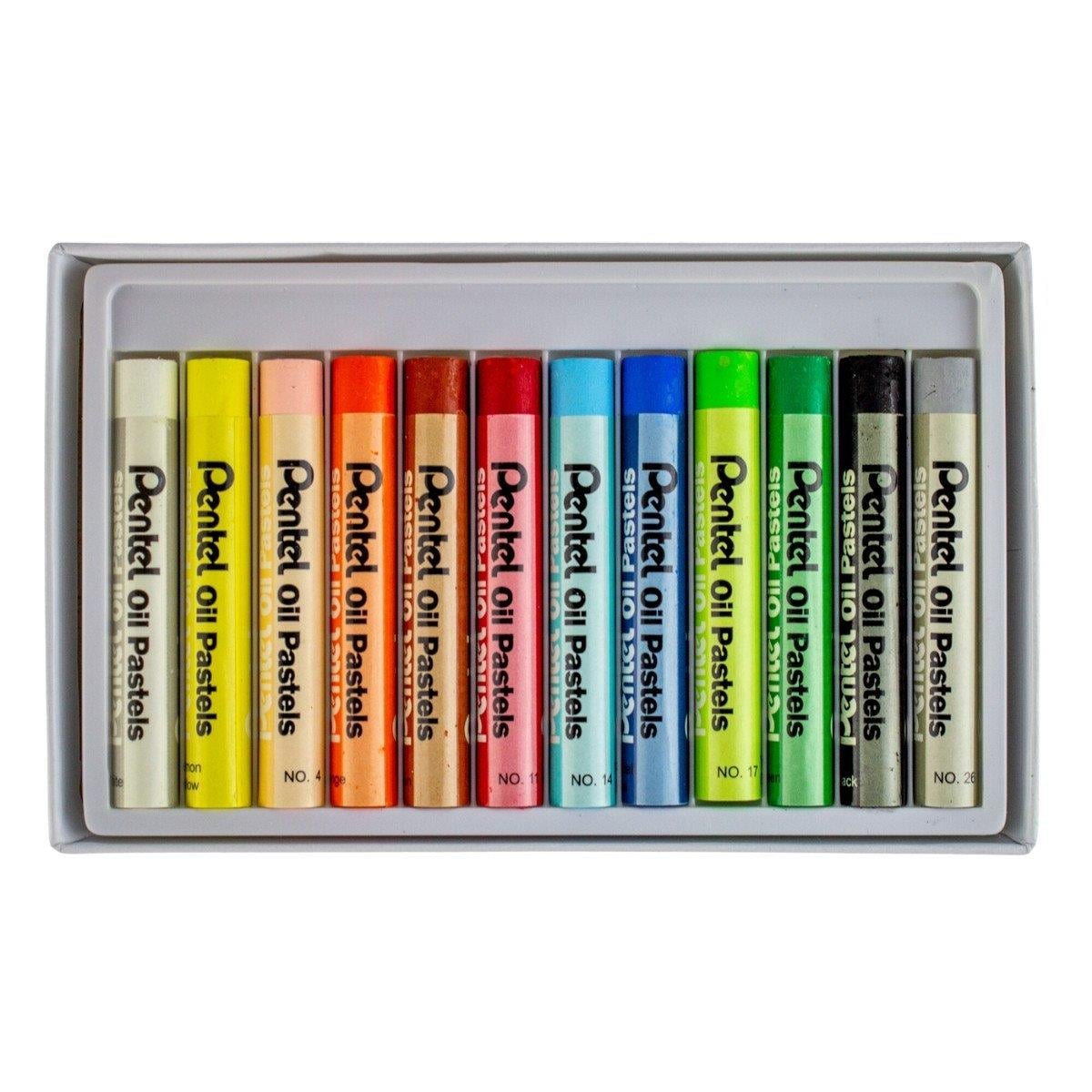 Pentel Arts Oil Pastels 12'li Yağlı Pastel Boya Kalemi Seti 