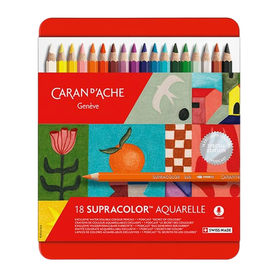 Caran d'Ache Supracolor Metal Kutulu 18 Renk Boya Kalemi 3888.118