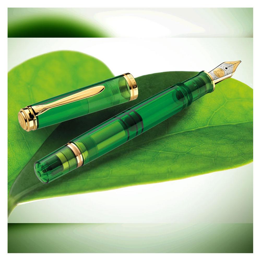 Pelikan Souveran M800 Dolma Kalem Green Demonstrator F Uç