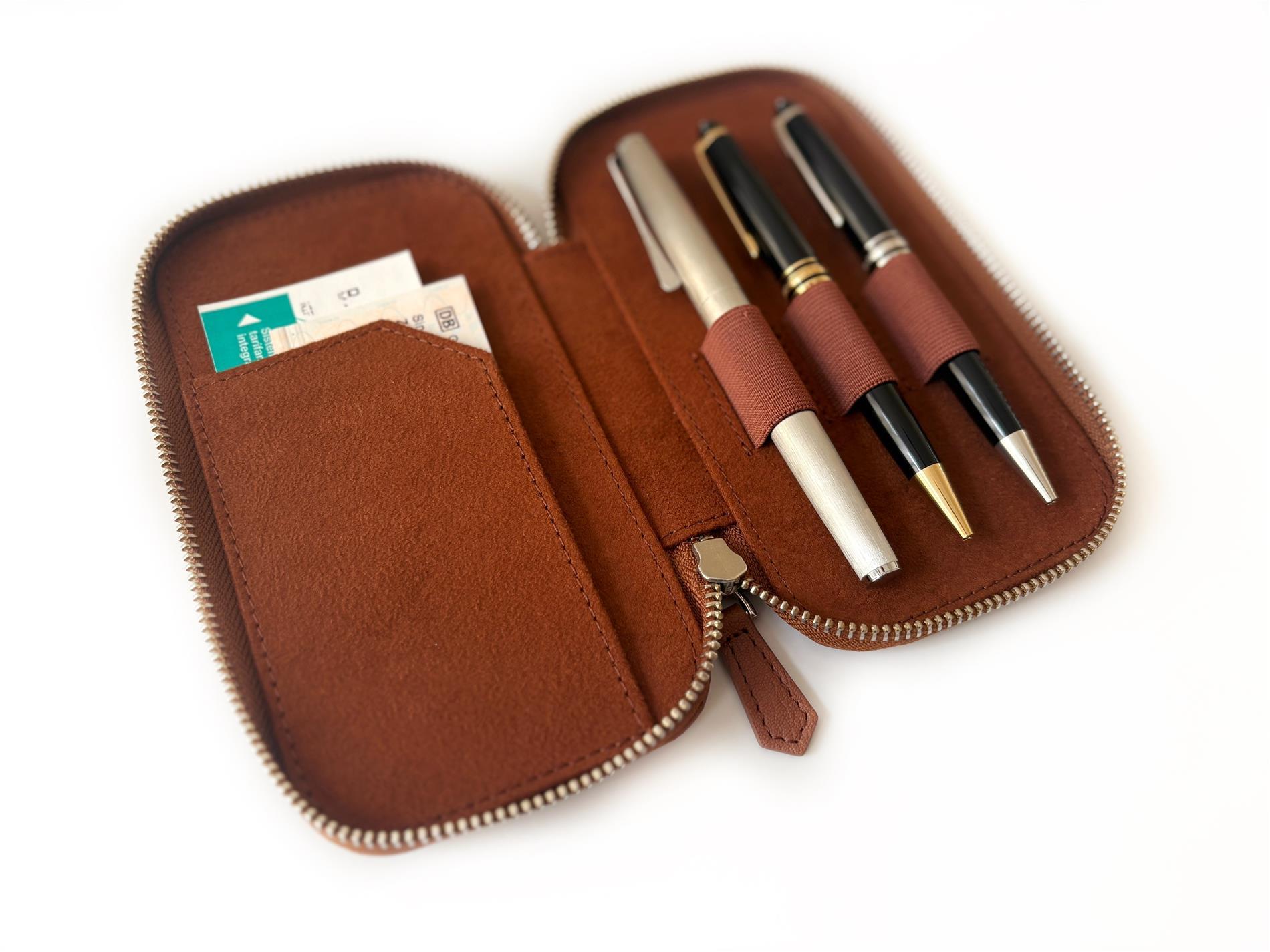 Eng Leather 3'lü Kalem Kılıfı Tea Coffee - Vegan