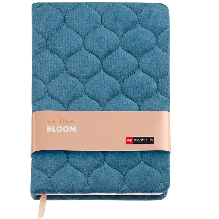 Miquelrius A5 British Bloom Velvet Blue Noktalı Defter