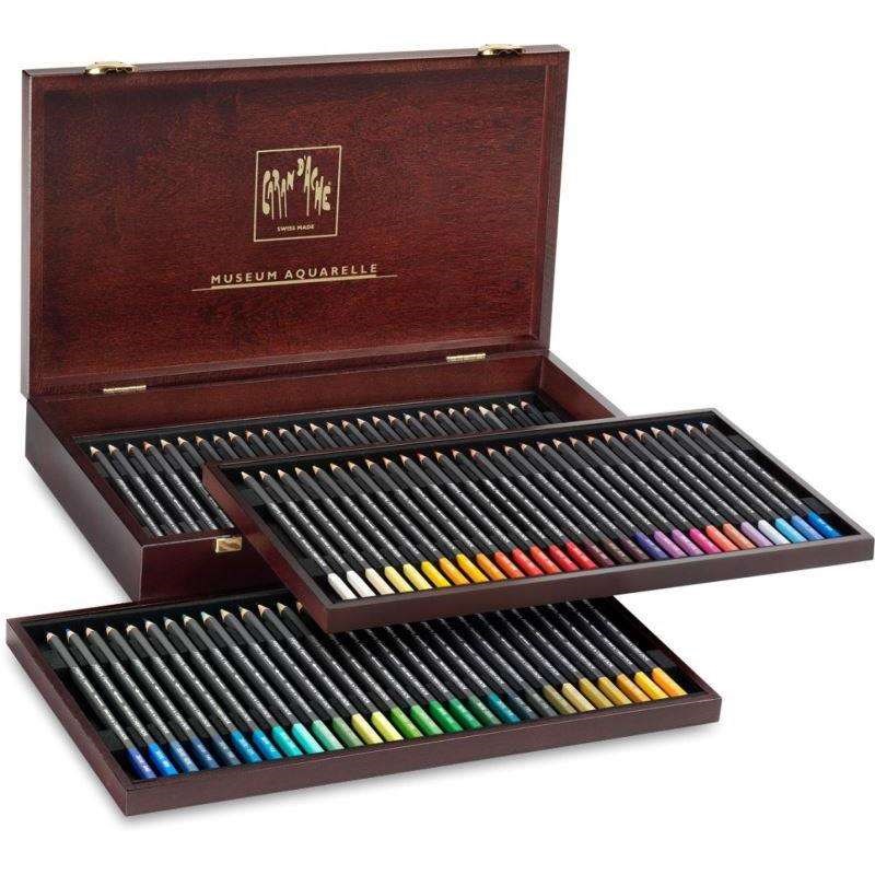 CARAN d'ACHE Museum Aquarelle 80 Renkli Ahşap Kutulu Set 3510-476