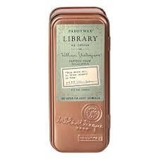 Paddywax Library Candle Two Wick Travel Tin Teneke Mum William Shakespeare