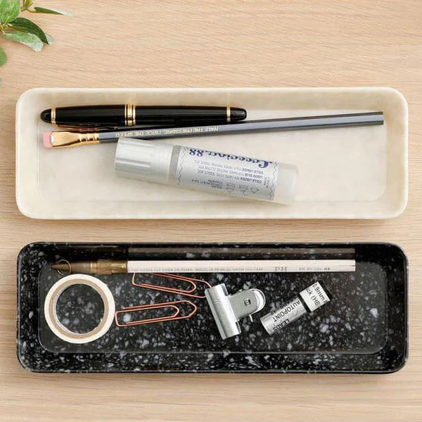Hightide  Penco Marbled Melamin Kalem Tepsisi Mustard