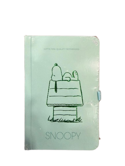 Gıpta Sert Kapaklı 9x14 cm 80 Sayfa Çizgisiz Defter Snoopy Yeşil