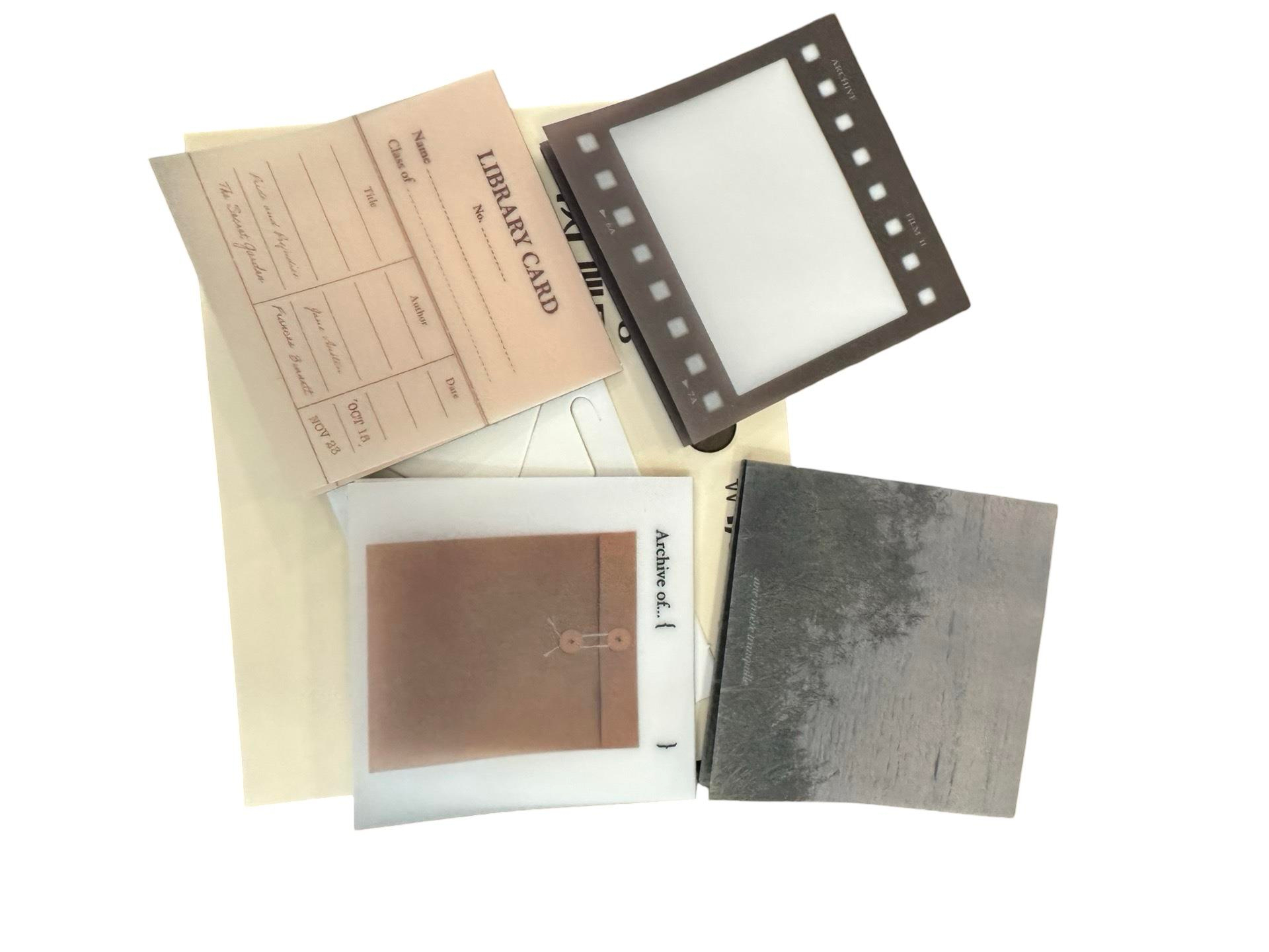 Vintage Memo Pad Sticker Seti