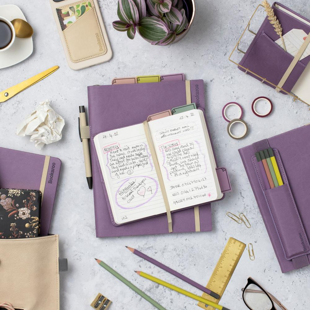 İf Bookaroo Pen Pouch Defter Üstü Kalemlik Aubergine Lila