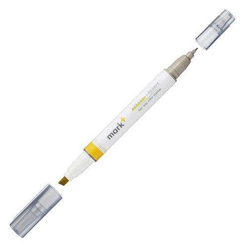 Kokuyo Mark+ Çift Taraflı ( Fosforlu ve Fineliner) Kalem Yellow/Yellow