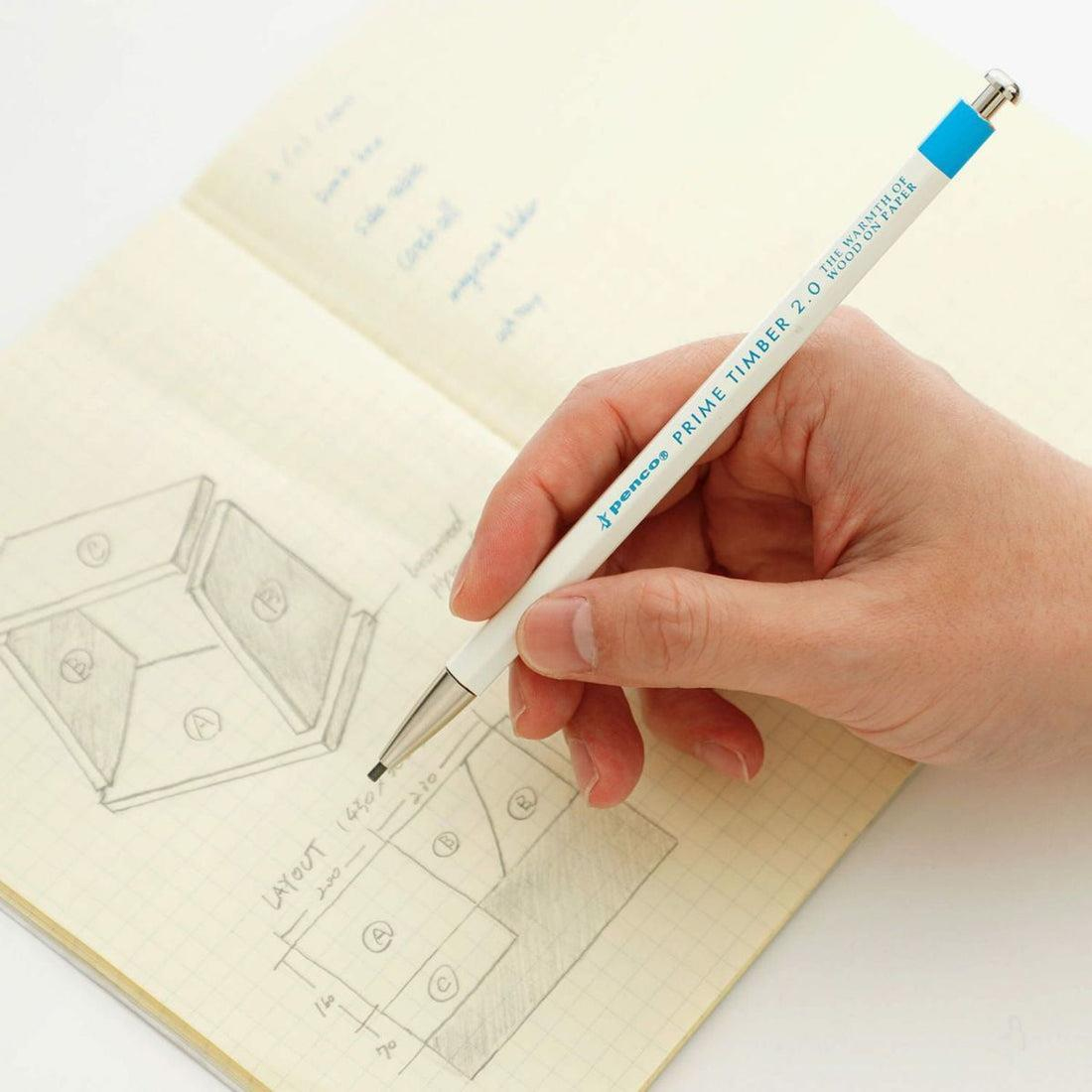 Penco Prime Timber 2.0 mm Pencil & Sharpener Set Mekanik Uçlu Kalem ve Kalemtraş Seti