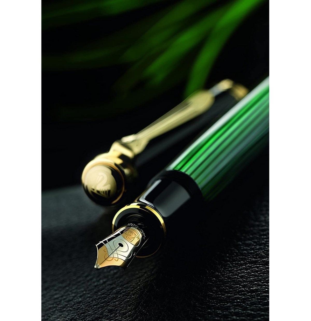 Pelikan Souveran M800 Green Black Fountain Dolma Kalem EF Uç