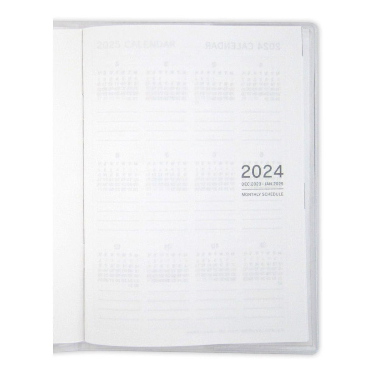 Kyowa  2024 A6 Planner Schedule Book Beige