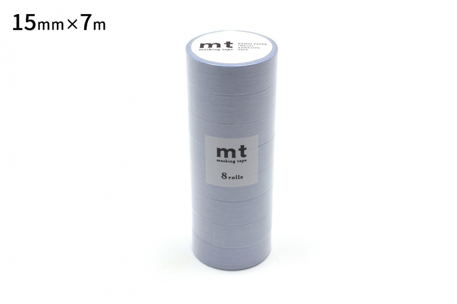 Kamo-i Masking Washi Tape 15mm×7m×8 Rolls Pastel Ultramarine