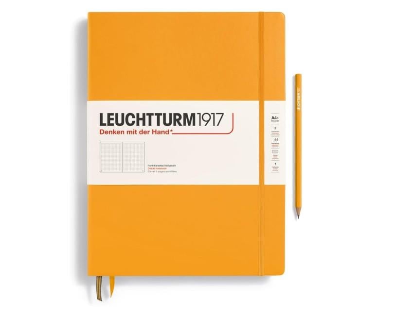 Leuchtturm1917 Master Classic (A4+), Sert Kapak, 235 numaralandırılmış Noktalı Sayfa, Rising Sun, 372334 