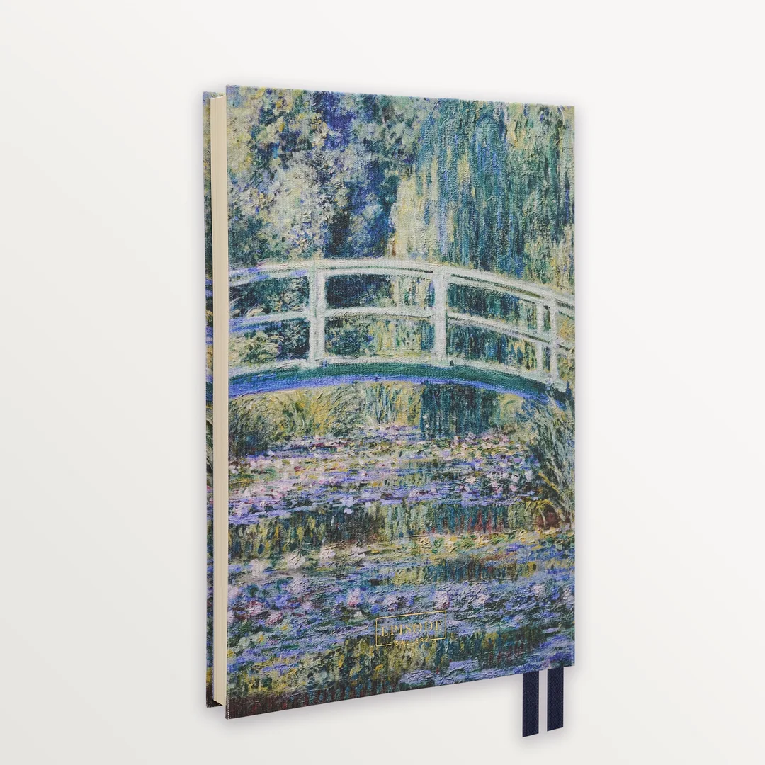 EPISODE GALLERY MONET JAPANESE BRIDGE A5 FLEX LINEN NOTEBOOK
