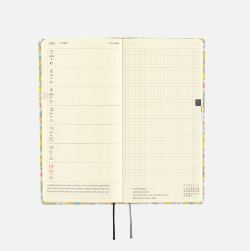 Hobonichi Techo Weeks 2025 Liberty Fabrics: Paysanne Blossom