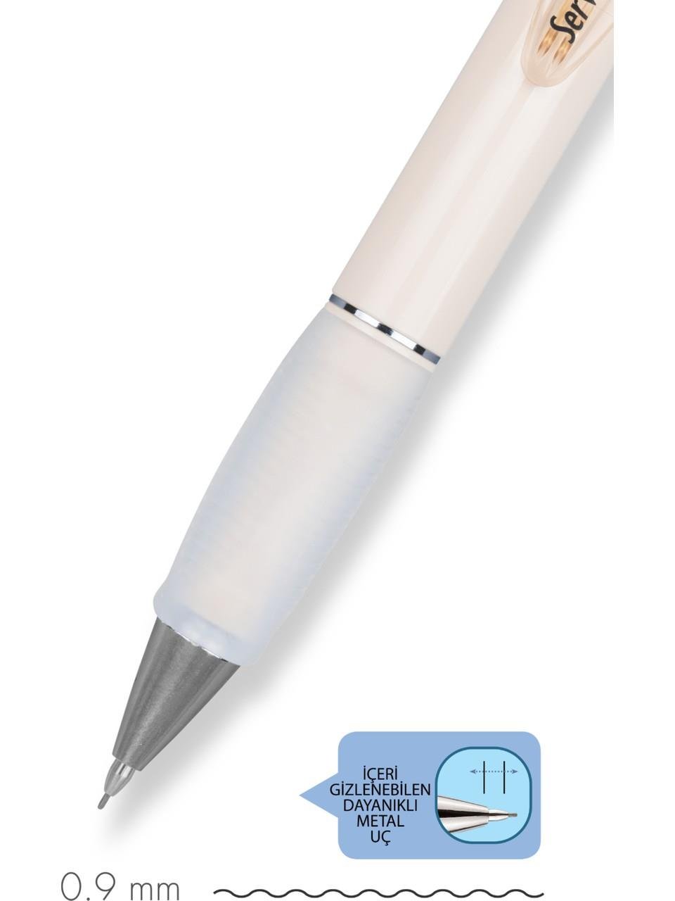 Serve Deep Earth Tones Mekanik Kurşun Kalem 0.9 mm Fildişi- Ivory