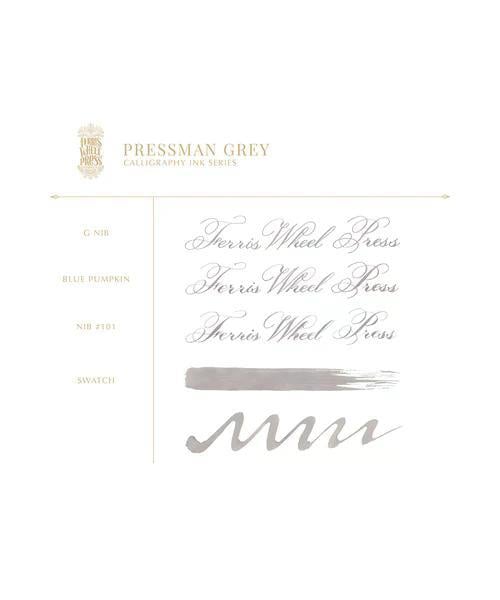 Ferris Wheel Press Pressman Grey Kaligrafi Şişe Mürekkep - 28 ml
