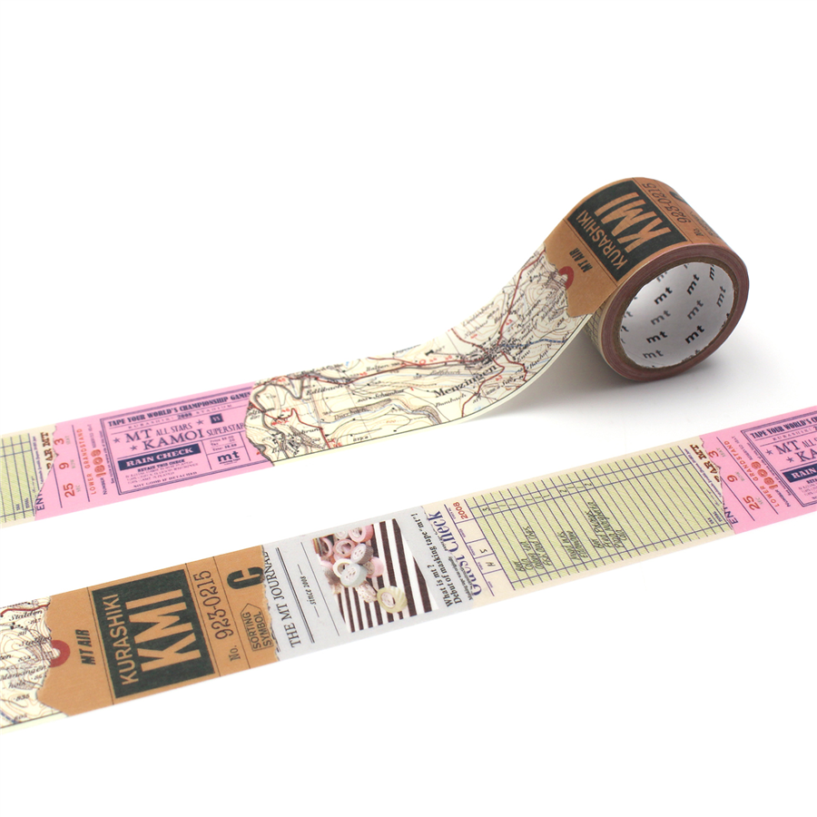 Kamo-i Masking Washi Tape 30mm×5m Ex-Retro Collage 