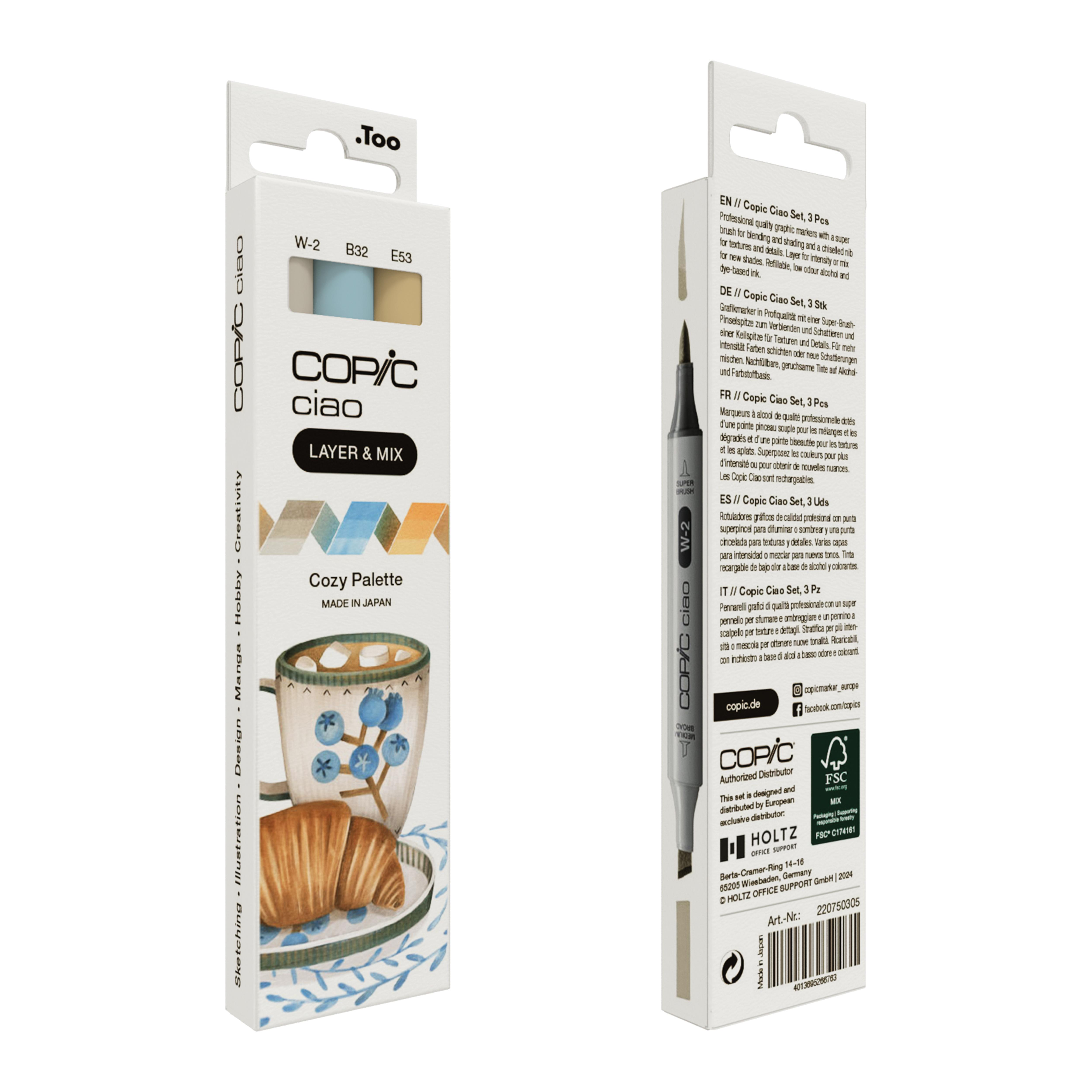 Copic Ciao 3'lü Layer & Mix Set - Cozy Palette