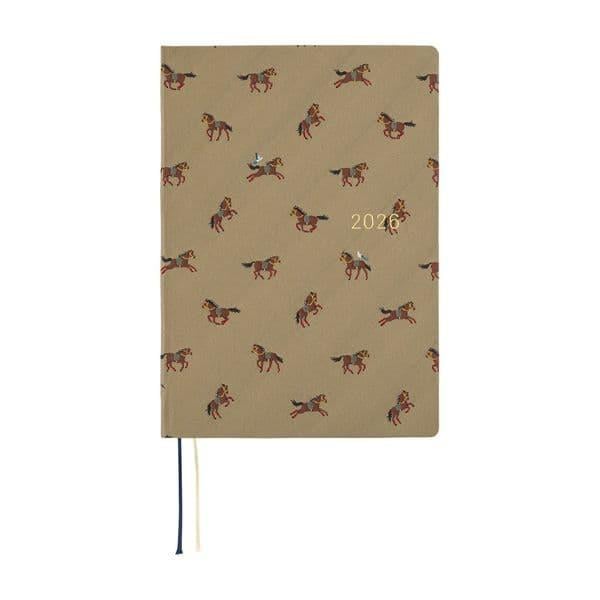 Hobonichi Techo - Defter HON A5 - English Version - Bow & Tie: Galloping Horses