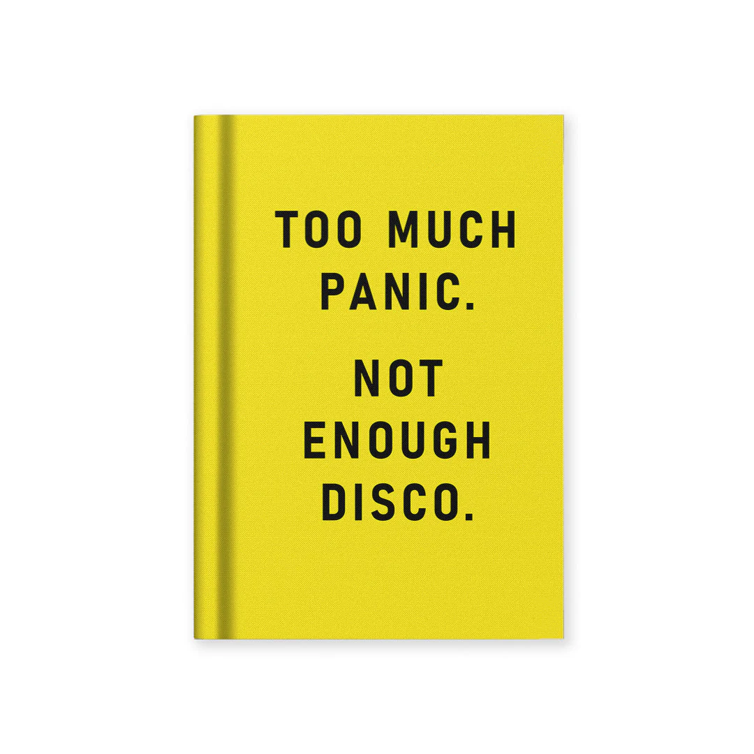 Ohh Deer Tasarımı A7 112 Sayfa Kumaş Sert Kapak Çizgili Defter Too Much Panic, Not Enough Disco 13280