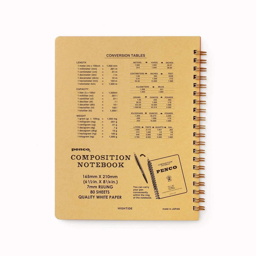 Penco Coil Composition Notebook White A5 Çizgili Telli Defter
