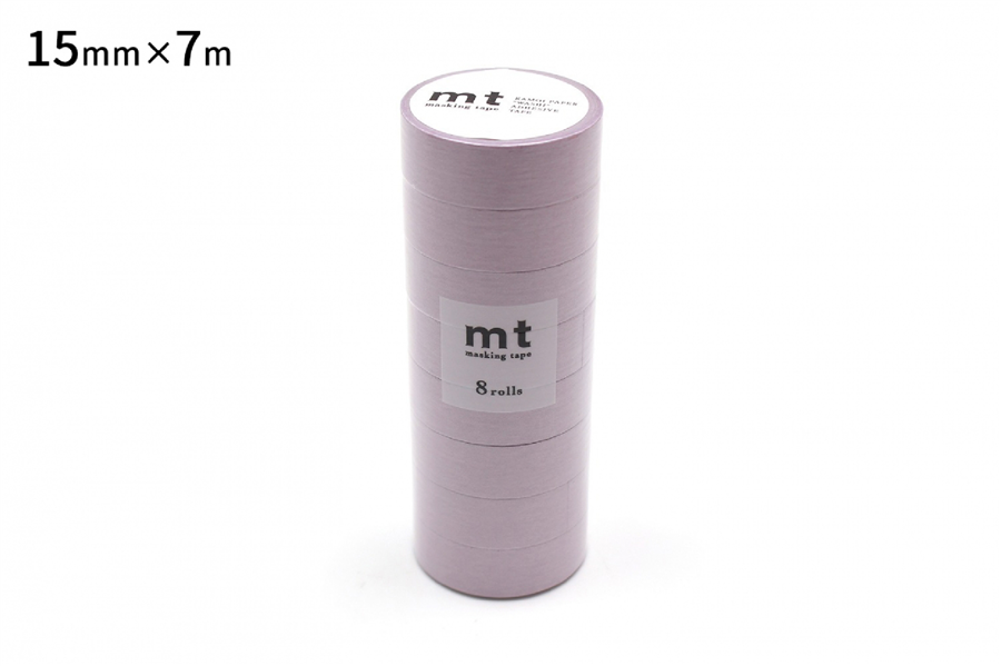 Kamo-i Masking Washi Tape 15mm×7m×8 Rolls Pastel Raspberry