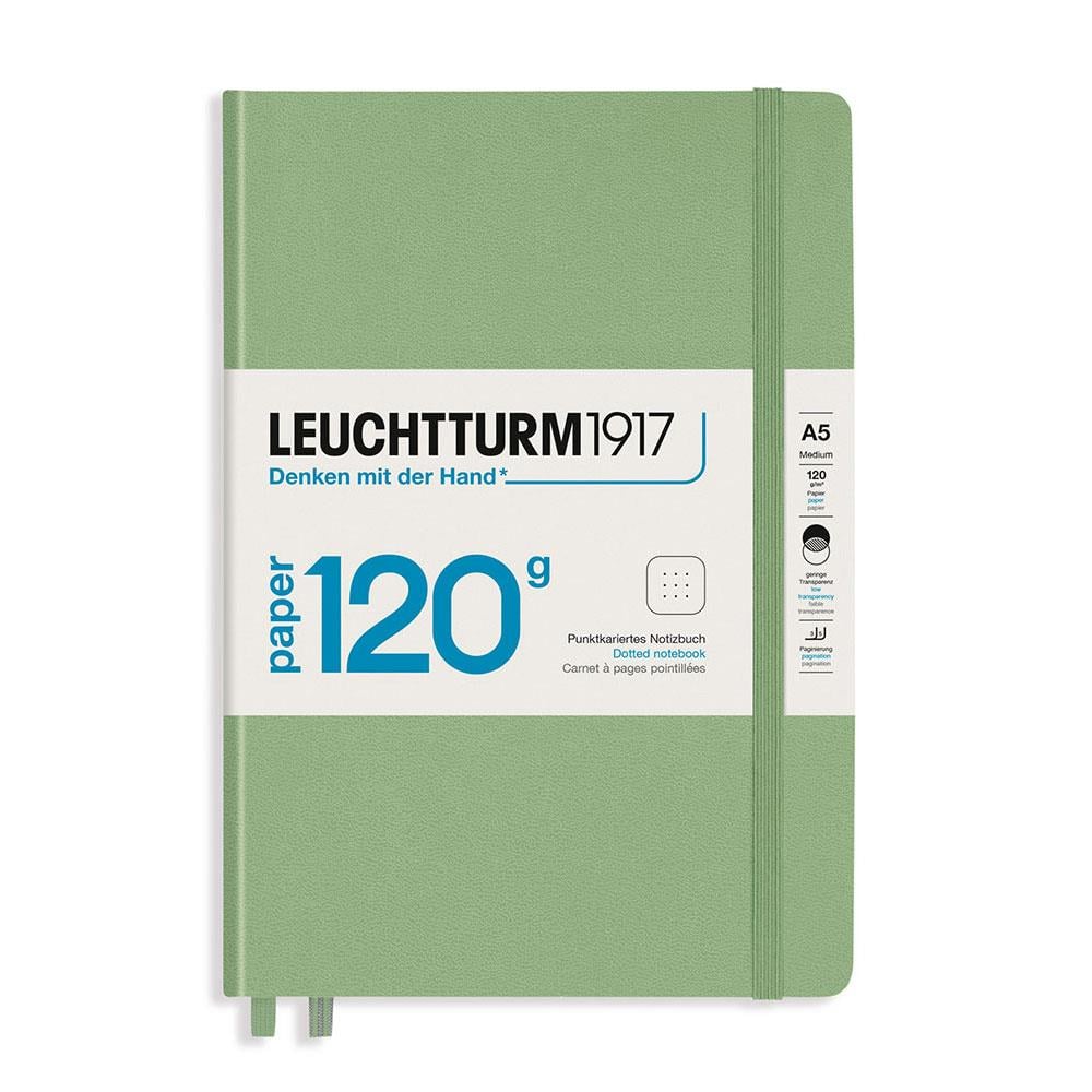 Leuchttrum 1917 Superior Paper Edition 120 g/m² Sert Kapak, A5, Noktalı Sage 363537