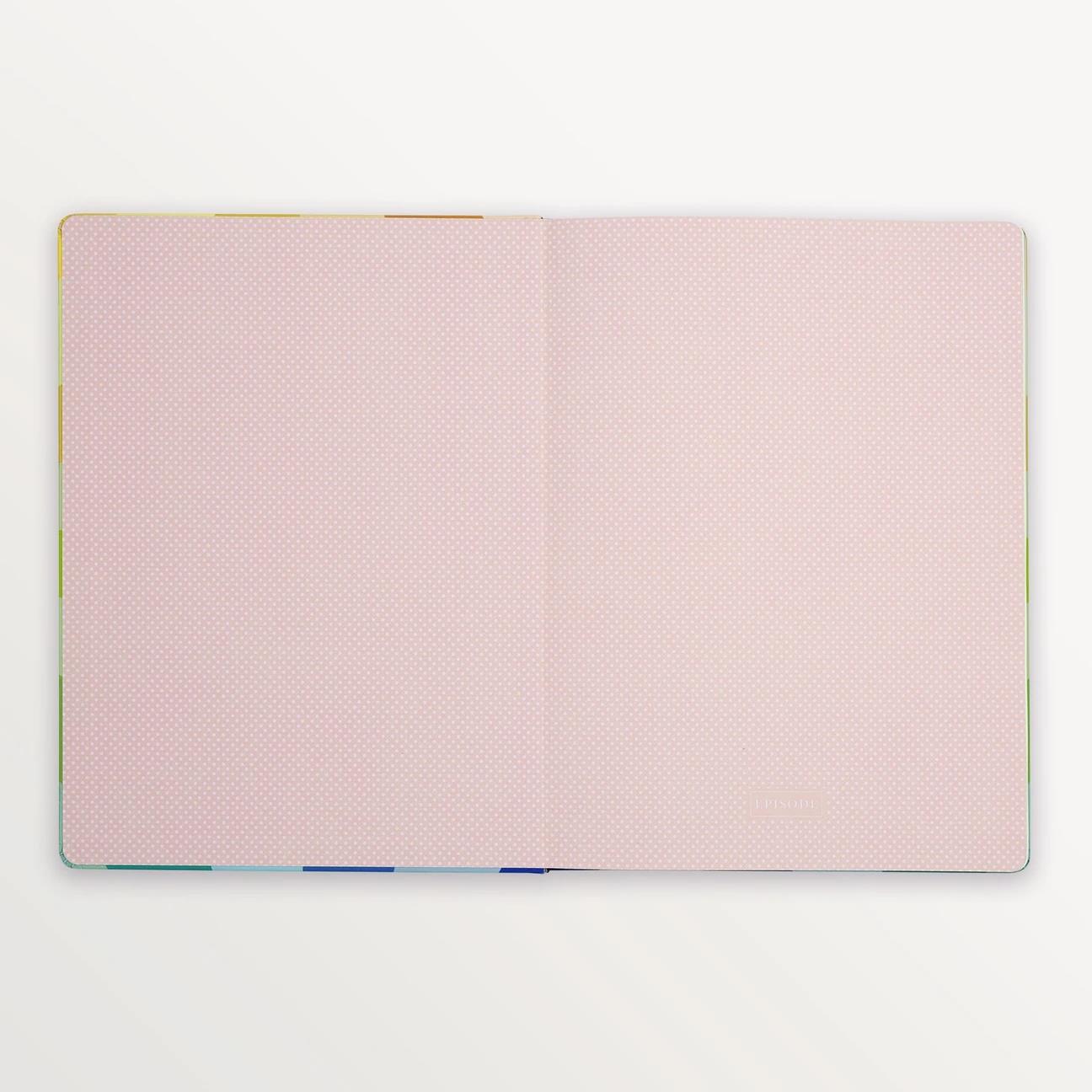 EPISODE STRIPE SPECTRUM CIRCLE  XL CASEBOUND NOTEBOOK