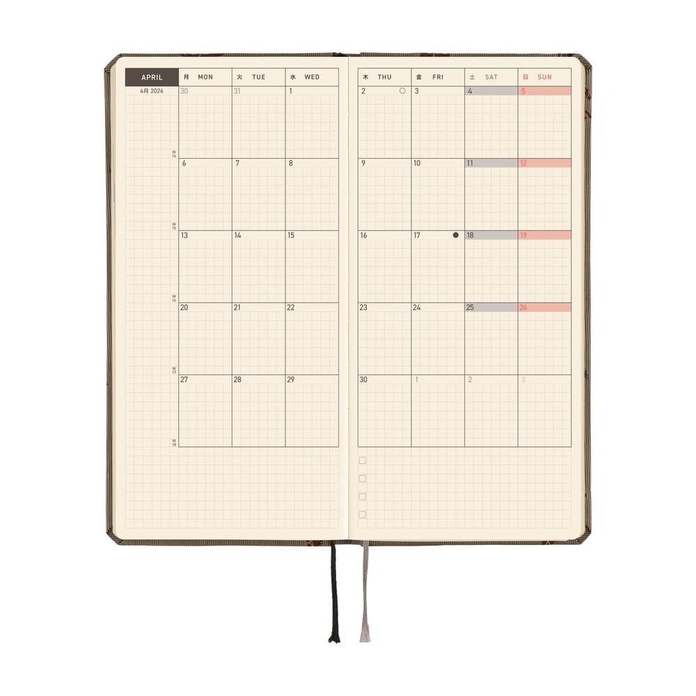 Hobonichi Techo Weeks - English - Bow & Tie: Galloping Horses - 2026 Jan Start