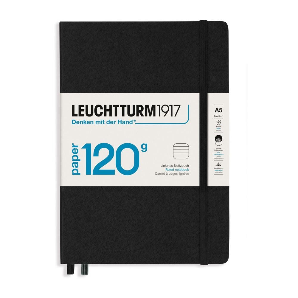 Leuchttrum 1917 Superior Paper Edition 120 g/m² Sert Kapak, A5, Çizgili Black 363534