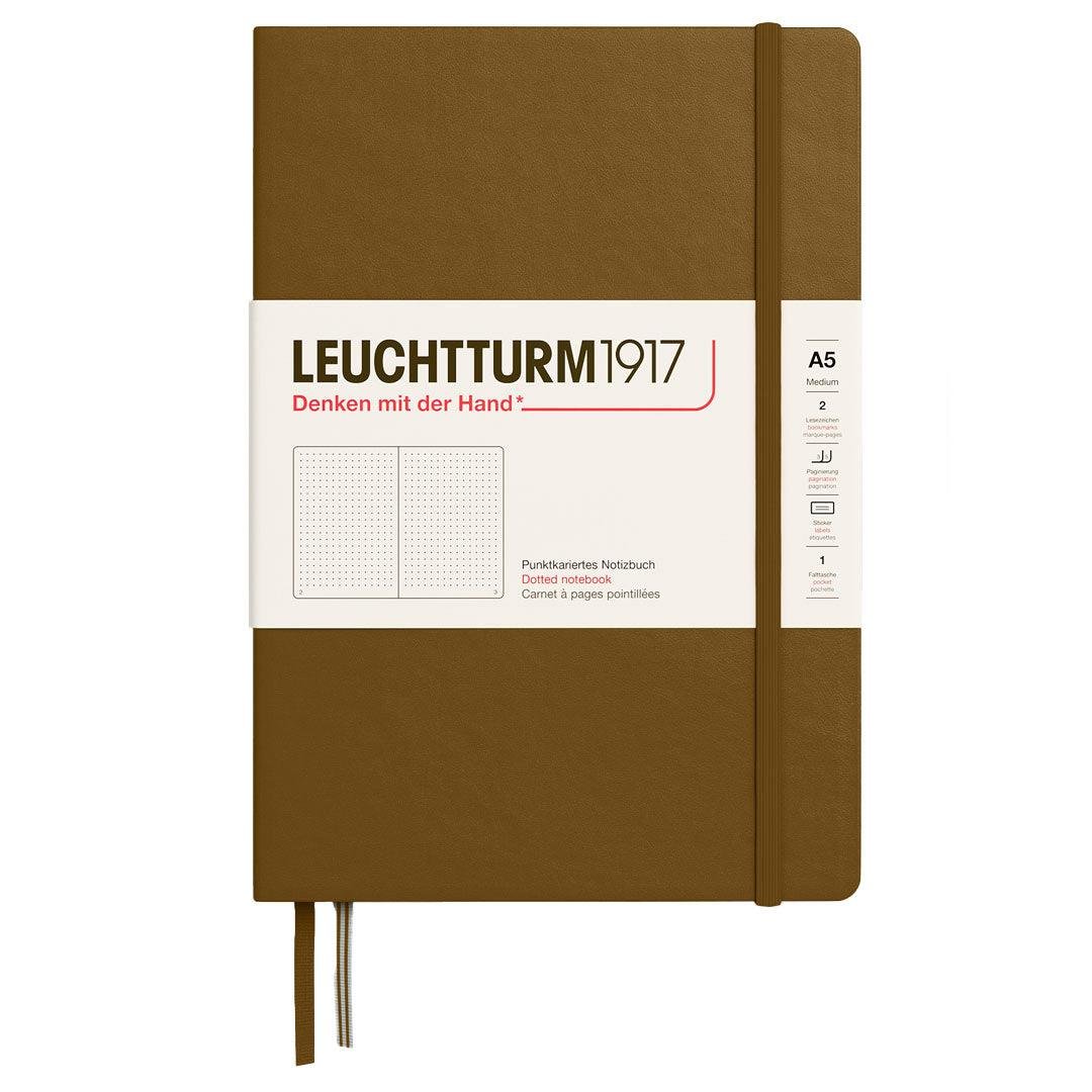Leuchtturm1917 2025 Colors Orta Boy (A5), Sert Kapak, 251 Sayfa, Noktalı Defter Spice Brown 372197