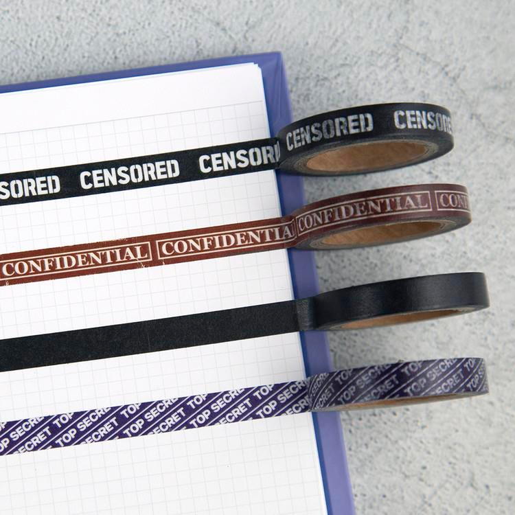 Self-Censored Masking Tape - Top Secret Washi Bant