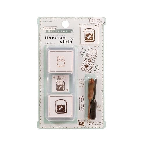 Kutsuwa Kaydırmalı Damga Hancoco Slide Stamp- Toast Bread & Dog DE018B