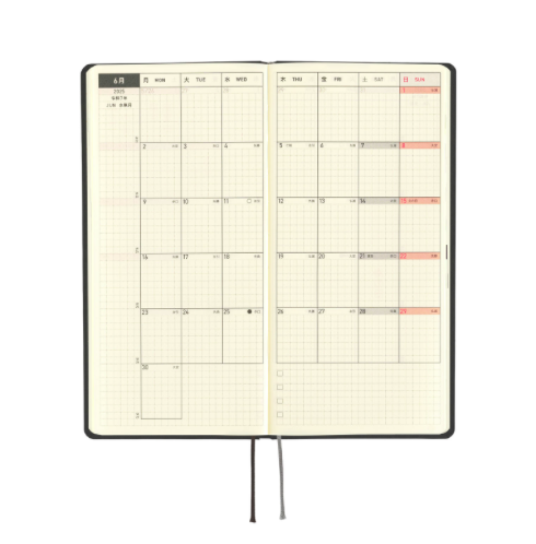 Hobonichi Techo Weeks 2025 Paper Series: Black Gingham