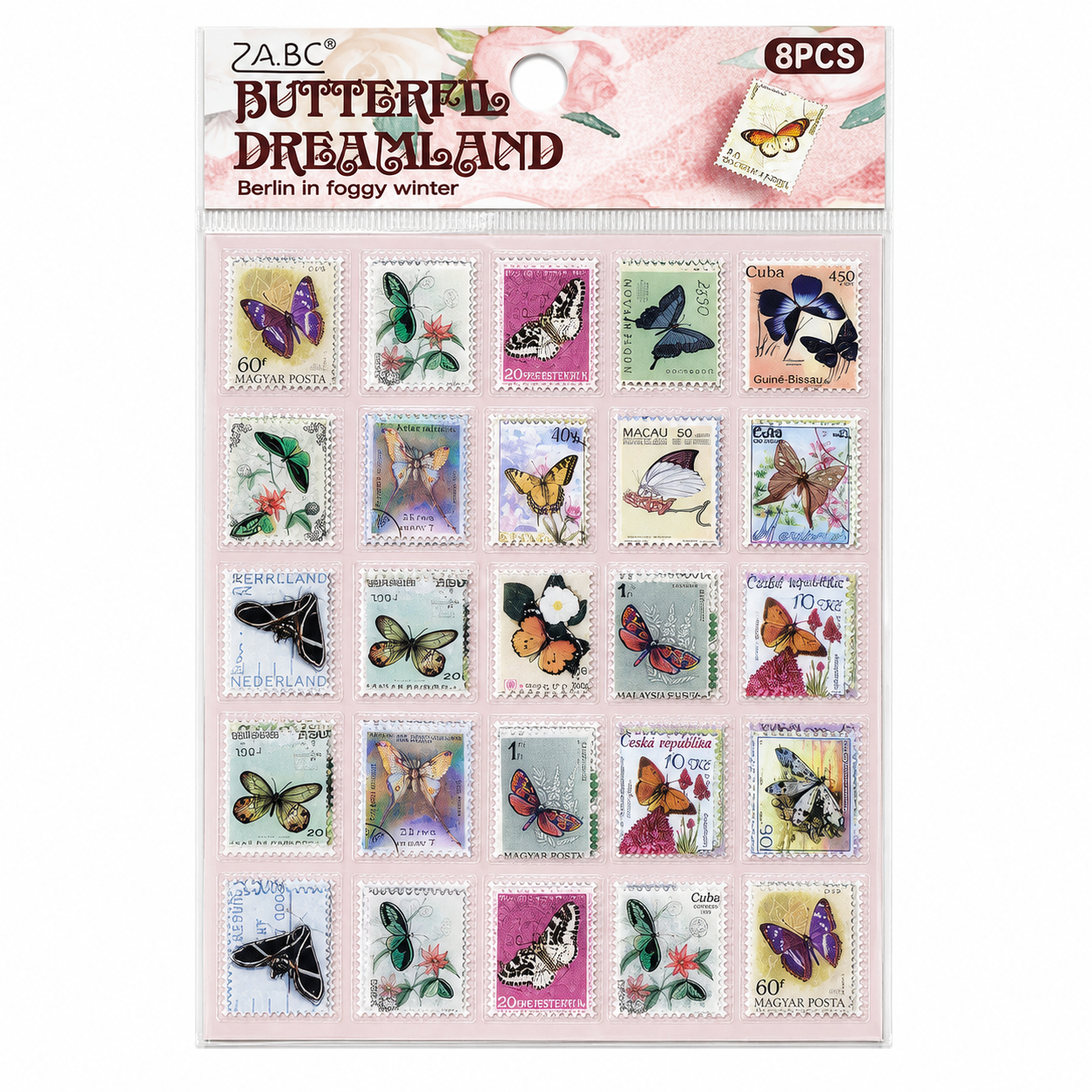 2ABC Butterfly Dreamland 8 Parça Sticker Seti