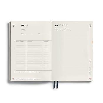 Leuchttrum 1917 Learning Journal Composition (B5), Flexcover, Black, Almanca  367496