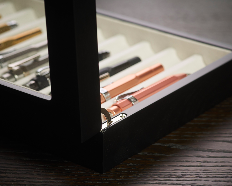 NFP Design Ahşap Cam Kapaklı 10'lu Kalem Kutusu - Venge