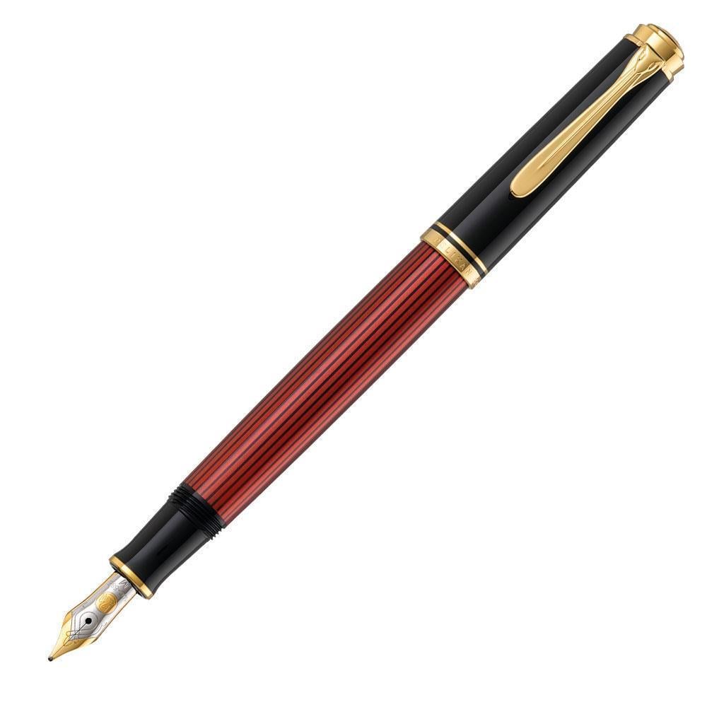 Pelikan Souveran Series M400 Dolma Kalem Burgundy Black Pearlescent Bordo Siyah Sedefli  EF Uç