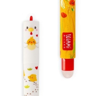 Legami Silinebilir Jel Kalem - Hen Civciv 0.7 mm (Kırmızı Mürekkep)